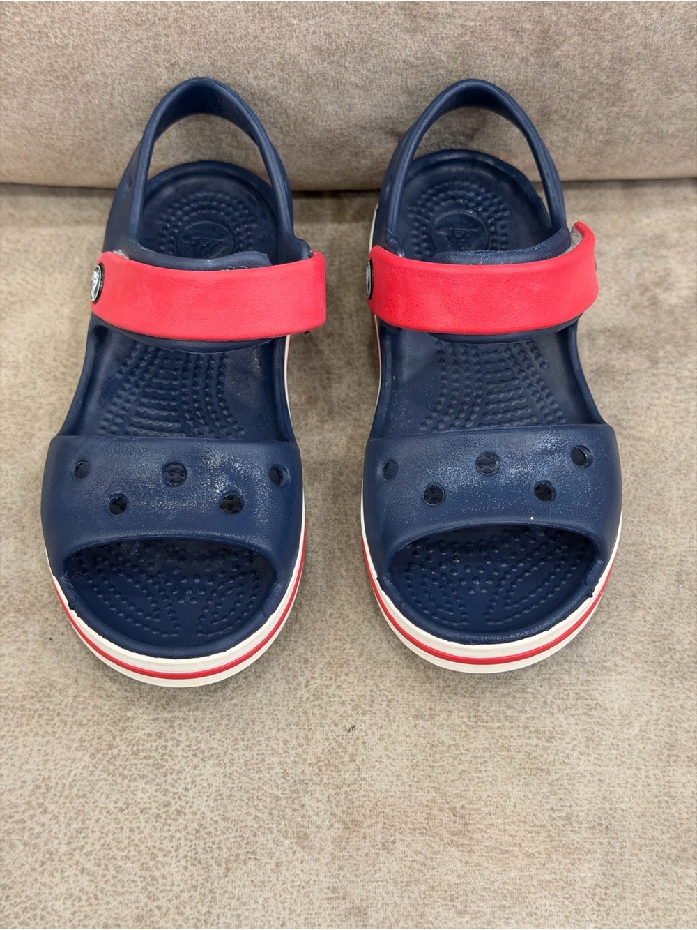 Crocs Crocband Kids Navy Red White Sandals